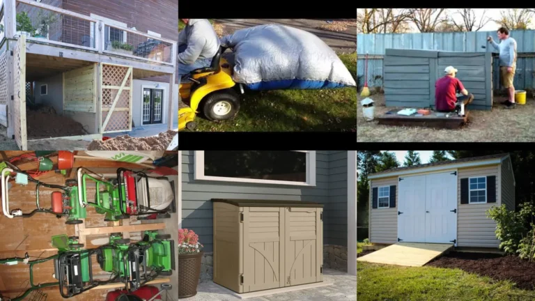 30+ Genius Outdoor Lawnmower Storage Ideas That Free Up Space