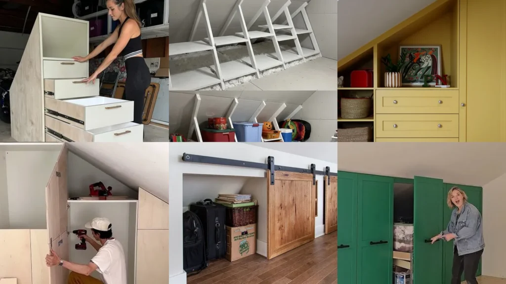 20 Attic Storage Ideas for a Slanted Ceiling