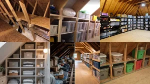 20 Attic Storage Shelves Ideas for Bins, Baskets and Awkward Corners