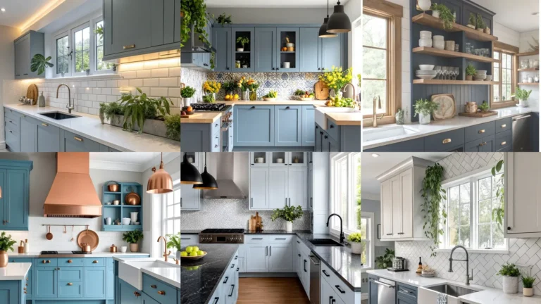20 Blue Gray Kitchen Cabinets Ideas With Pretty Details to Try
