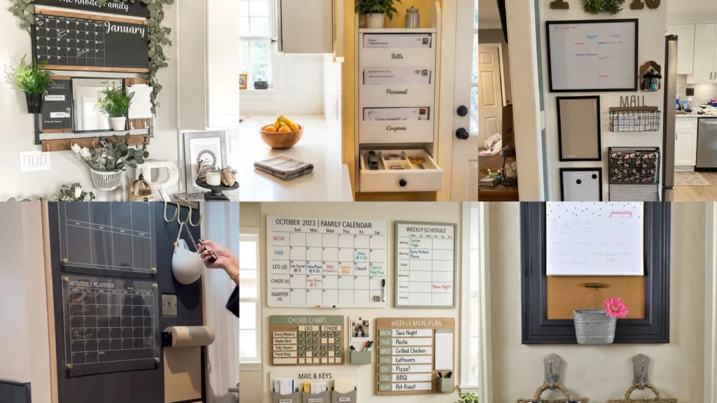 20 Kitchen Command Center Ideas for Calendars, Mail and Everyday Lists