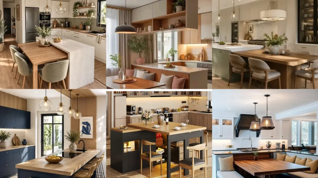 20 Kitchen Island Dining Table Combo Ideas to Inspire Your Space