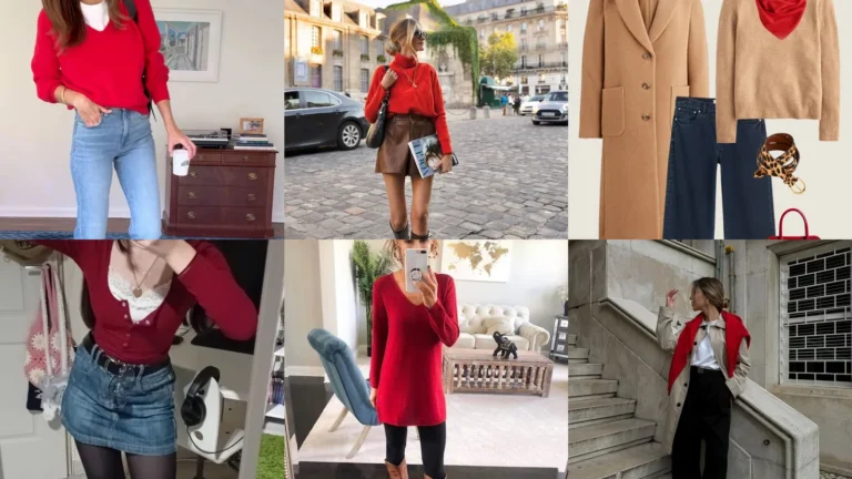 20 Red V Neck Sweater Outfit Ideas and More Ways to Wear Red