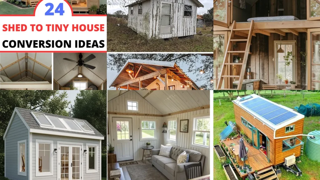 20 Shed to Tiny House Ideas With Pretty Porches and Clever Interiors