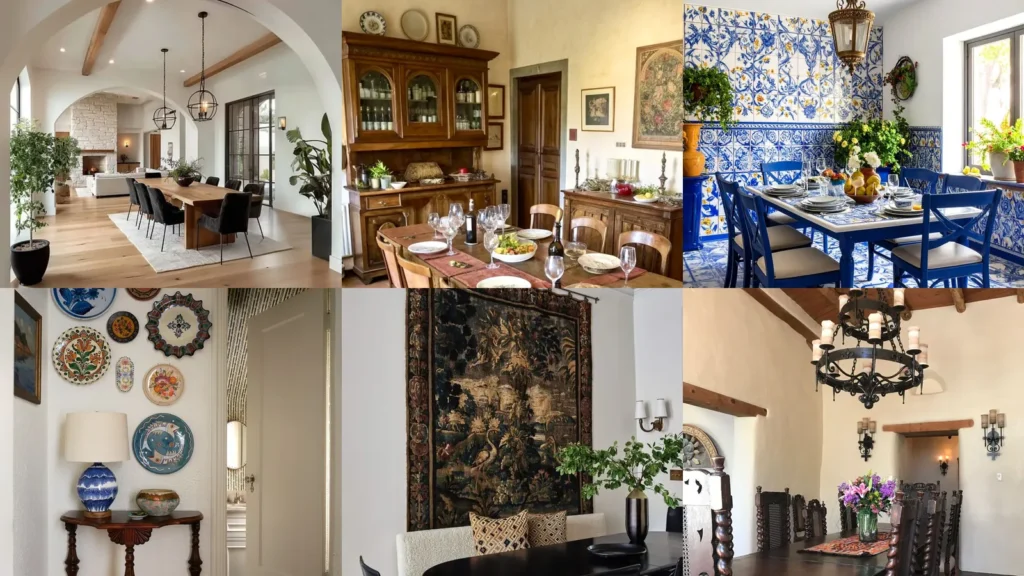 20 Spanish Dining Room Ideas With Pretty Arches, Patterns and Lighting